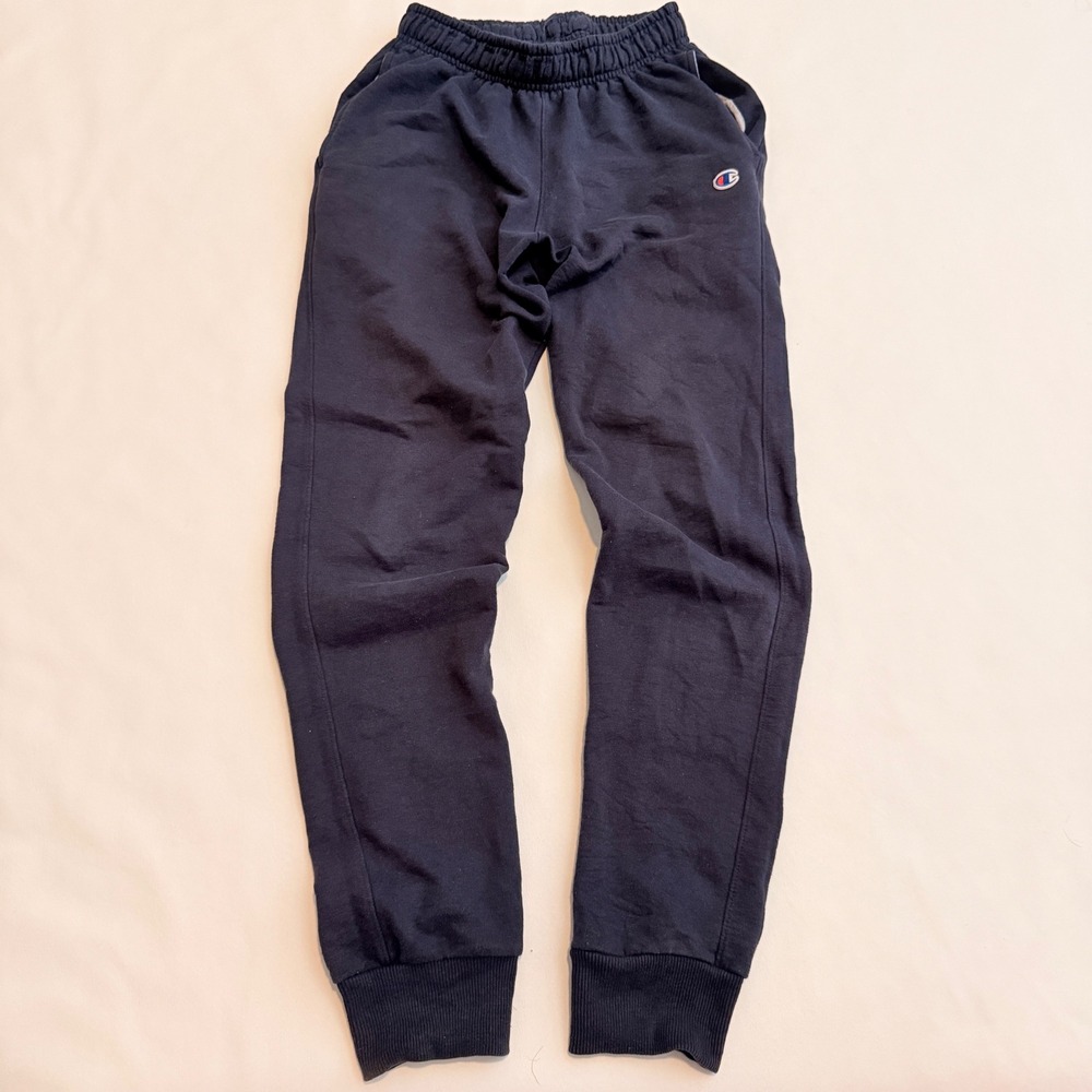 Champion Joggers Women Small Navy Blue Elastic Waist Fleece Athletic Pants
